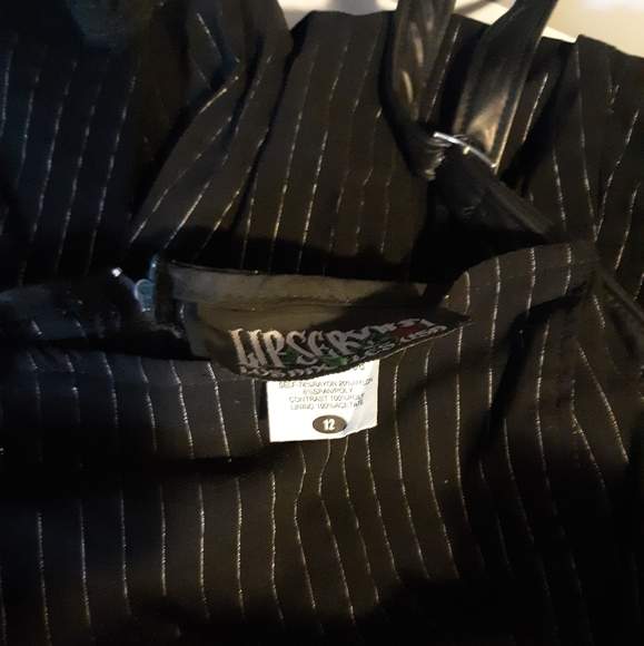 RARE Vintage Lip Service pinstripe ballgown Punk Goth Fetish Vampire Tripp NYC - Picture 9 of 9